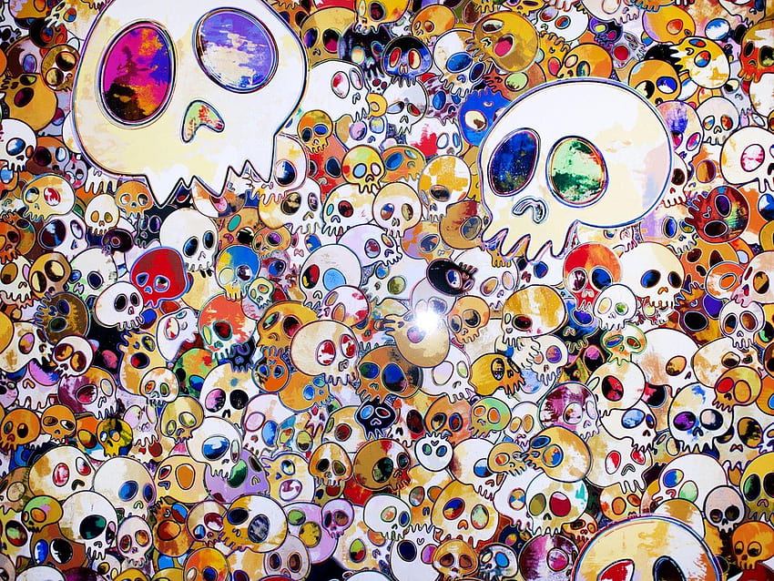 Takashi Murakami Schädelkunst HD-Hintergrundbild