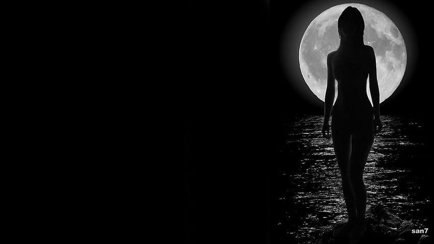Woman Silhouette Group, siluet wanita hitam putih Wallpaper HD
