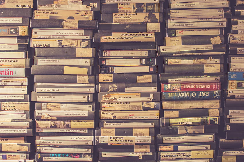 VHS tape lot , stack of assorted, vhs tapes HD wallpaper