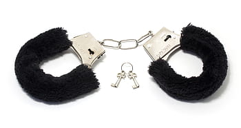 Rhode Island Novelty Soft Steel Fuzzy Zebra Furry Handcuffs Hand Cuffs