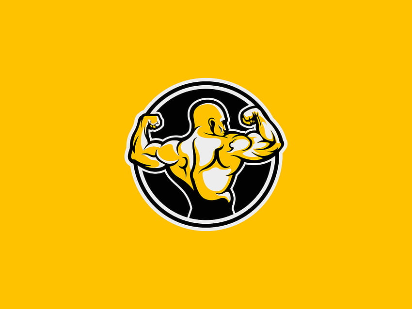 Bodybuilder Logo for Sale by UNOM design on Dribbble, bodybuilding logo HD wallpaper