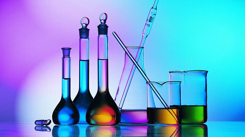 Chemielabor, Reagenzglas HD-Hintergrundbild