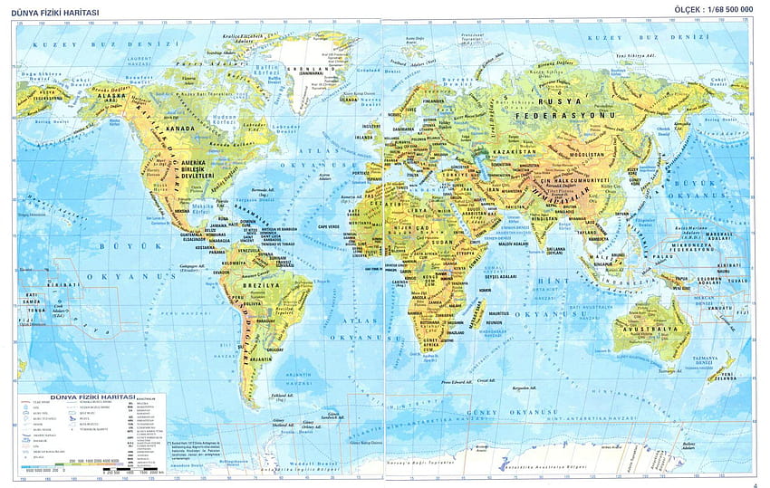 Physical Map World, 세계 물리적 지도 HD 월페이퍼