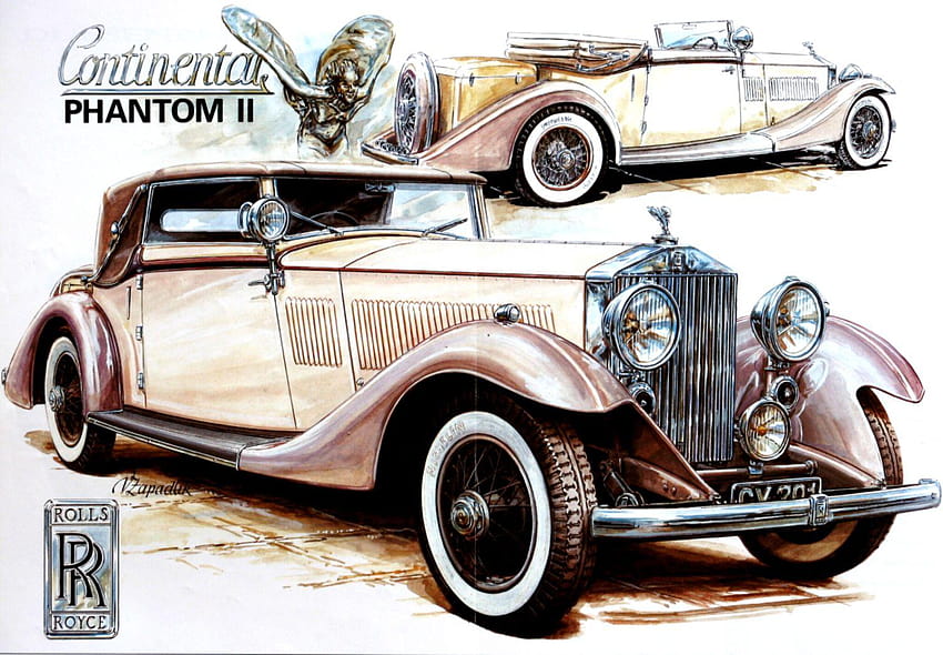 Rolls Royce Classic Car, ретро ролс ройс HD тапет