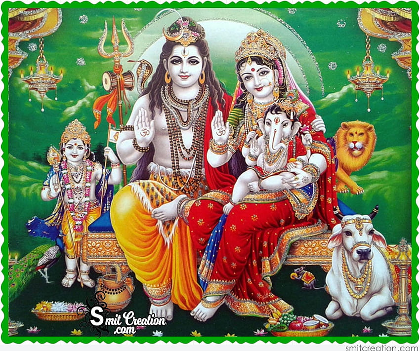Lord Shiva Family, seigneur shiva en famille Fond d'écran HD