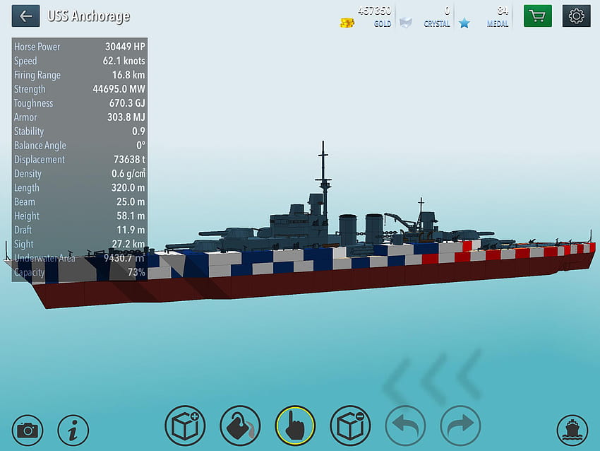 USS Anchorage, a paper ship from WOWS, with its imo hideous camo : Warshipcraft, mj06 HD wallpaper