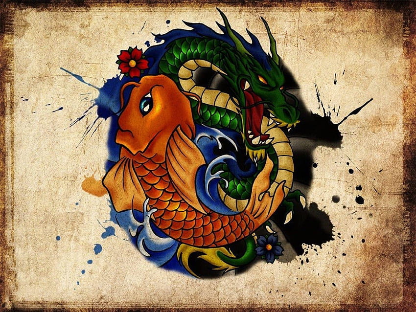 Tattoo Design, japanese koi tattoo HD wallpaper | Pxfuel