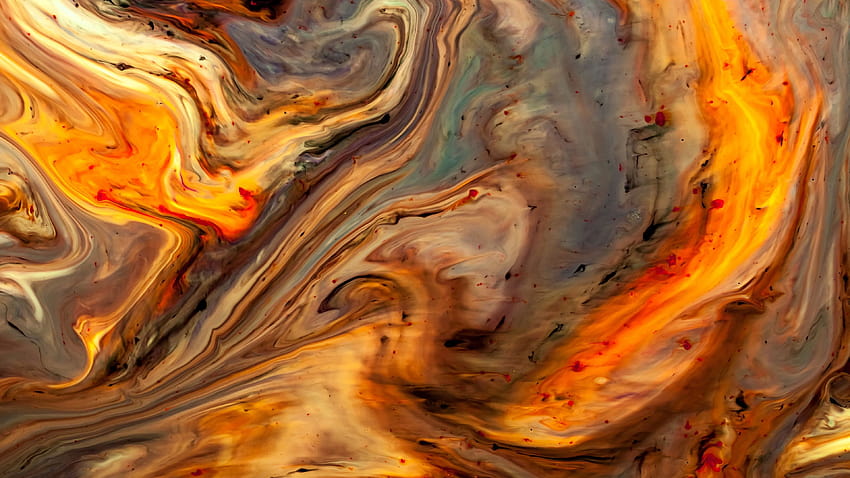 3840x2160 paint, fluid art, stains, liquid, colorful, yellow u 16:9 backgrounds HD wallpaper