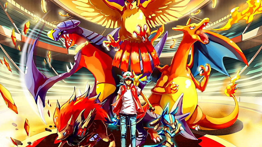Pokemon Fire Red Legendary Birds gepostet von Ryan Johnson, Feuerpokemon HD-Hintergrundbild