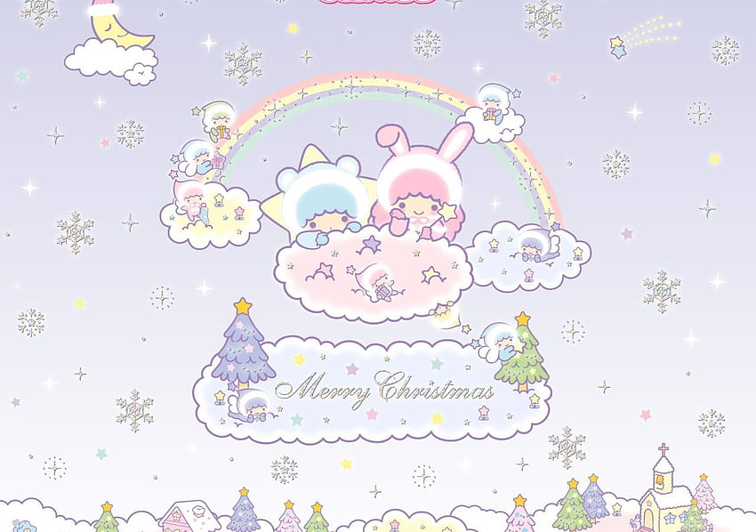 Sanrio Little Twins Stars Christmas Cute · Kawaii ... Backgrounds, cute little kawaii HD wallpaper