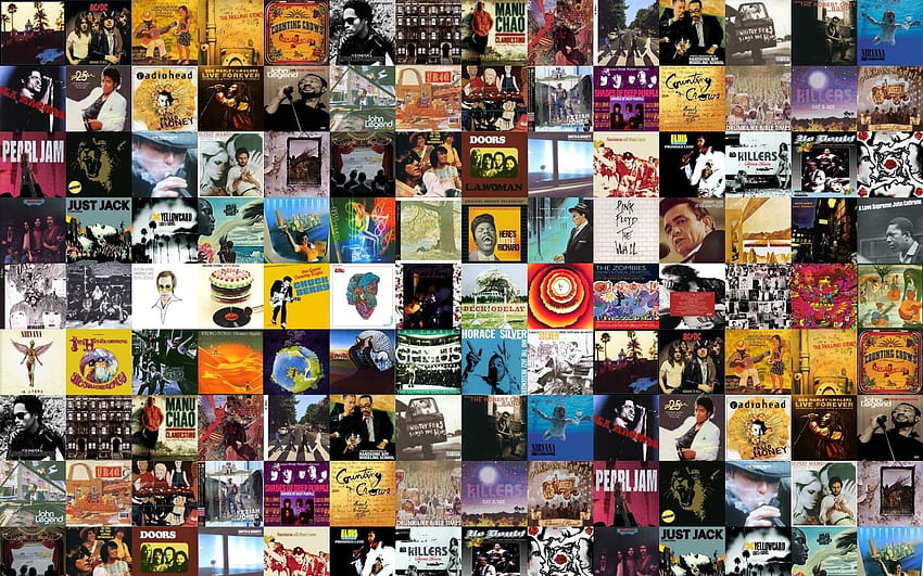 Music Collage Bakgrund และ Bakgrund ปกอัลบั้มเพลงแจ๊สและมือถือ วอลล์เปเปอร์ HD