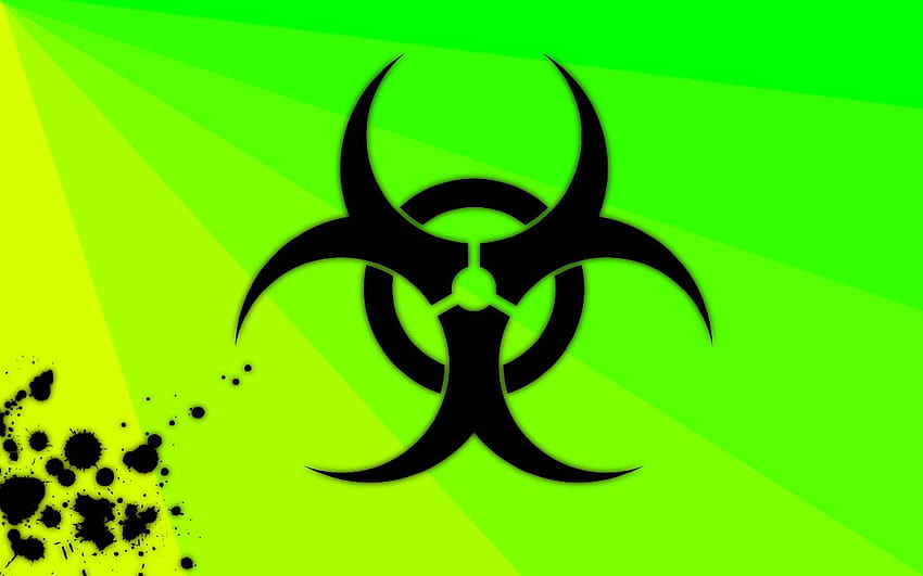 Red Biohazard Toxic Logo Hq [1200x750] for HD wallpaper