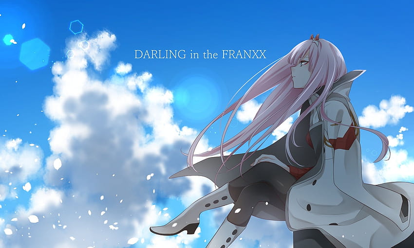 2000x1200 Darling In The Franxx, Zero Two, Pink Hair, Clouds, Profile View, Coat, zero two pfp HD wallpaper
