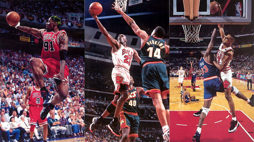 olahraga bola basket nba michael jordan chicago bulls dennis rodman scottie pippen, michael jordan dan scottie pippen Wallpaper HD