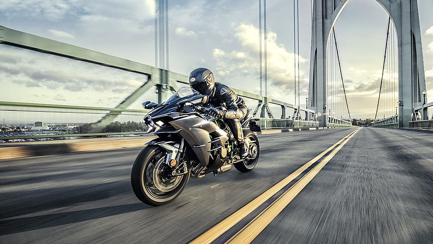 Kawasaki Ninja H2 Carbon wymaga depozytu w wysokości 10 000 $, węgiel Tapeta HD
