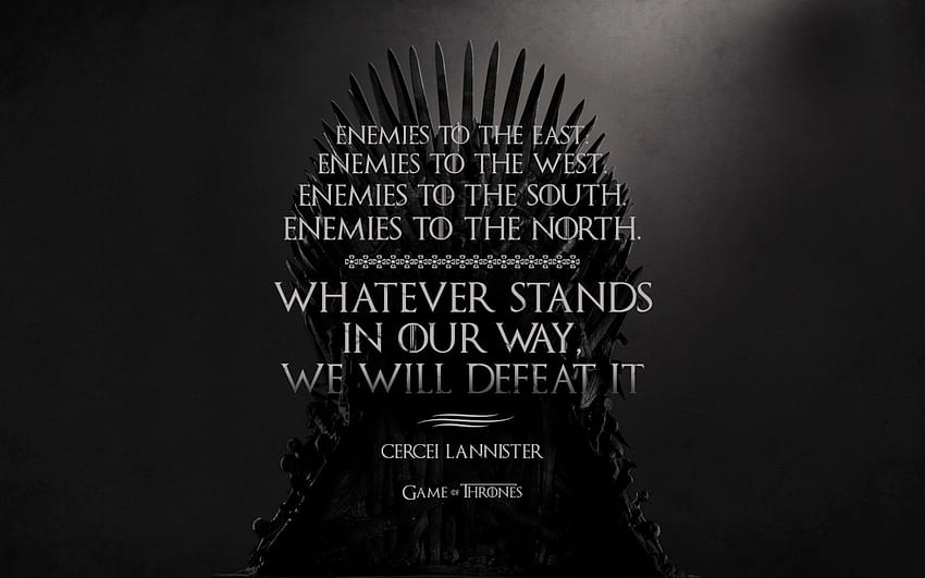 Citations de Game Of Thrones, citations d'arya stark Fond d'écran HD