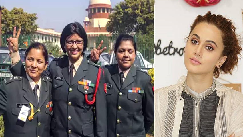 Taapsee Pannu memuji keputusan Mahkamah Agung untuk memberikan komisi permanen kepada perwira wanita di Angkatan Darat India Wallpaper HD