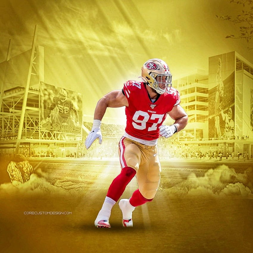 Nick Bosa, 49ers Super Bowl HD-Handy-Hintergrundbild
