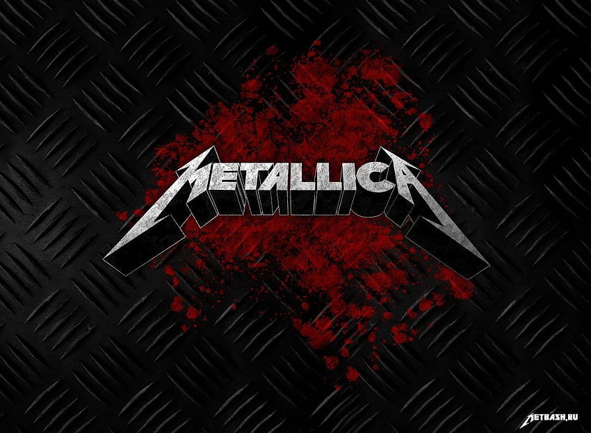Tła Metal Rock Band Logo Metallica, logo zespołu metalowego Tapeta HD