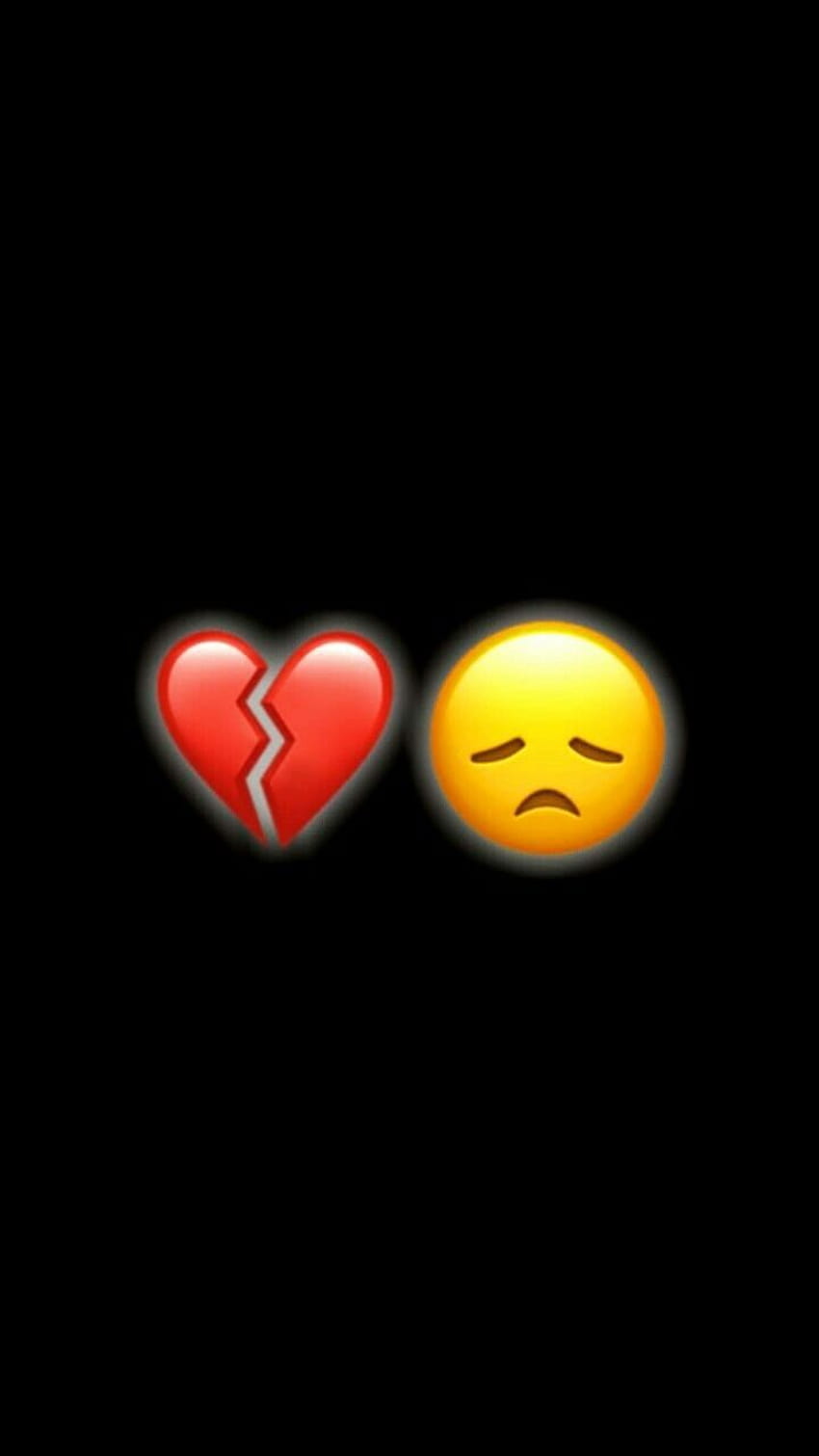 Huhhh, Emoji mit gebrochenem Herzen HD-Handy-Hintergrundbild
