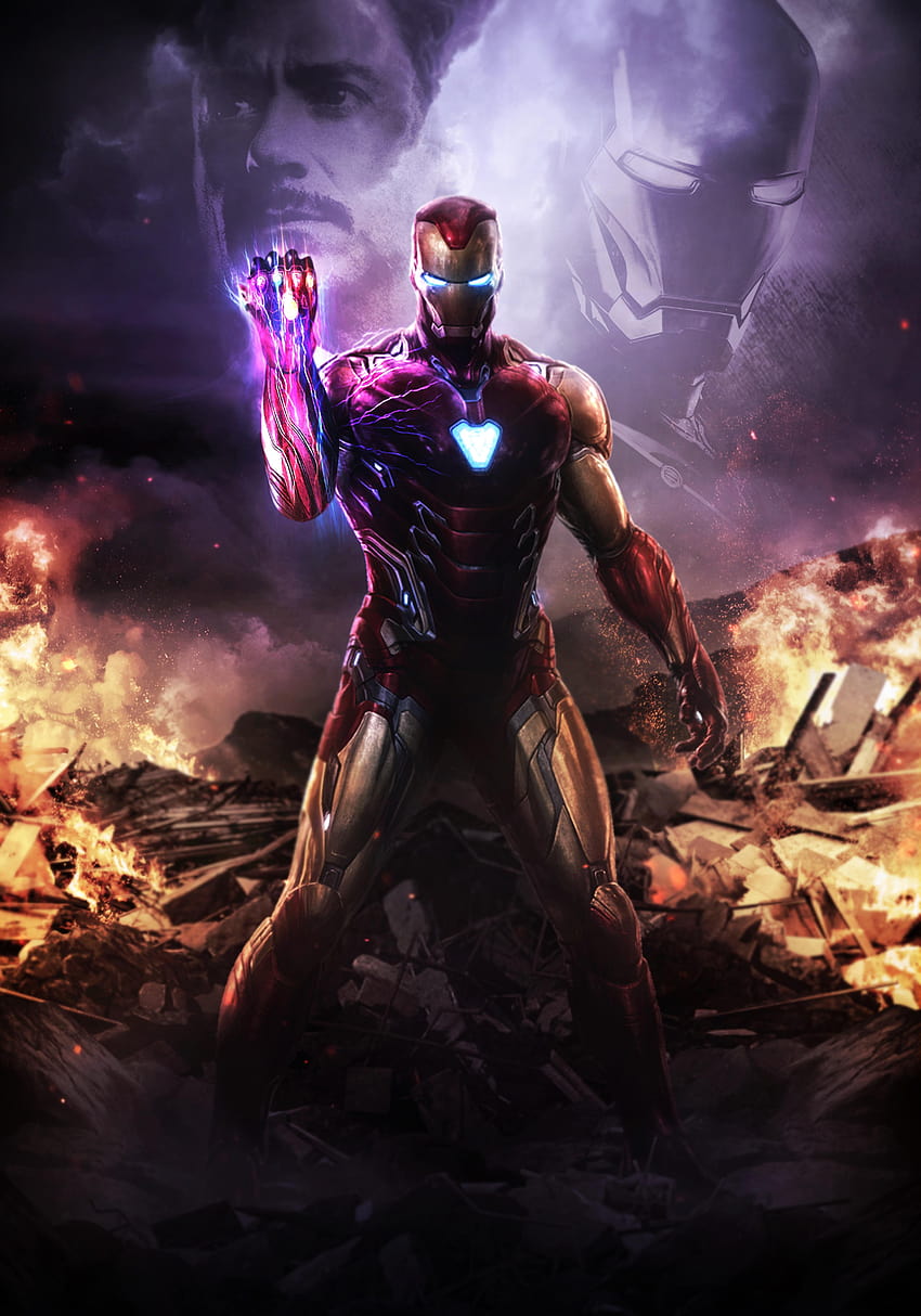 This scene in Endgame gave me chills and as soon as the spoiler, iron man and iron spider man love you 3000 HD phone wallpaper