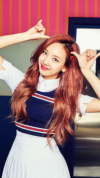 Download Twice Nayeon With Neon Signs Wallpaper | Wallpapers.com