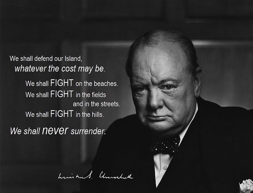 Sir Winston Churchill, fight back HD wallpaper