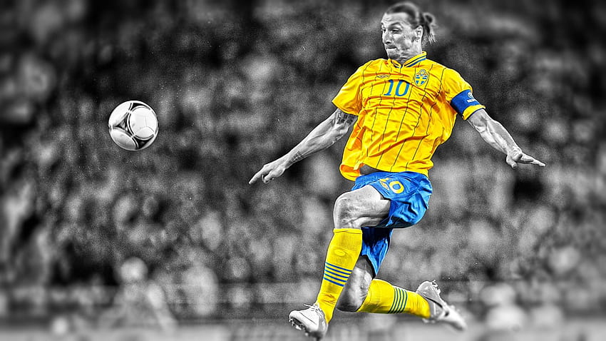 Swedia Zlatan Ibrahimovic Tendangan Bola Seluler Wallpaper HD