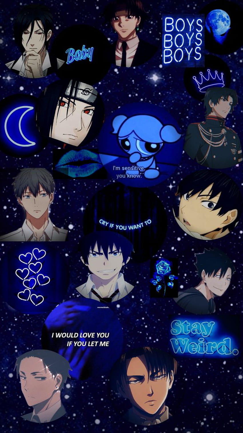 mobblue  webcore  Blue aesthetic dark Blue anime Akira anime