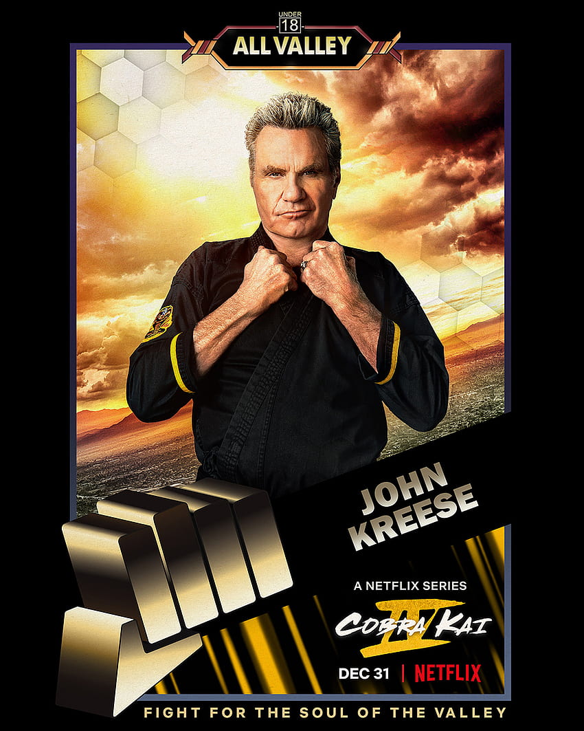 코브라 카이 시즌 4 캐릭터 포스터 : r/cobrakai, john kreese HD 전화 배경 화면