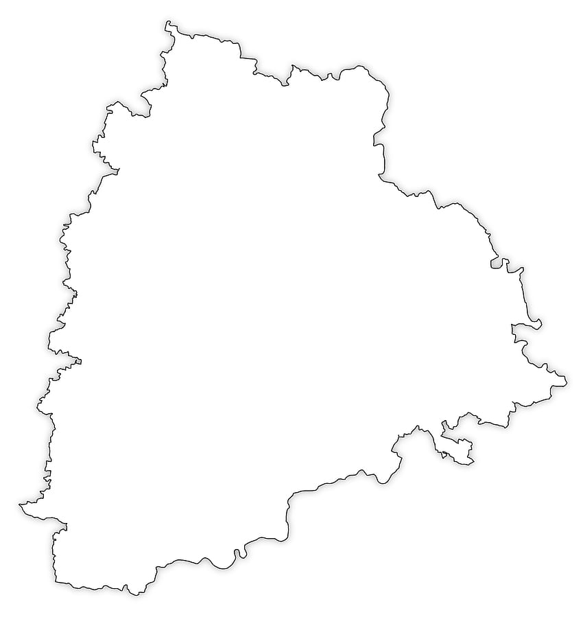 Mapa de contorno de Telangana, mapa en blanco de Telangana, mapa de Telangana fondo de pantalla del teléfono
