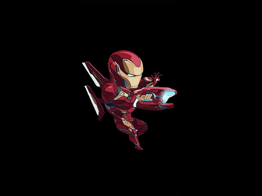 Iron man, bleeding edge armor, artwork, minimal , , background, 021d2e, iron man cute HD wallpaper