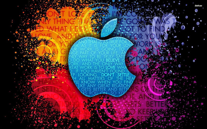 Niesamowite logo Apple dla komputerów PC i Mac, tabletów, laptopów Apple Tapeta HD