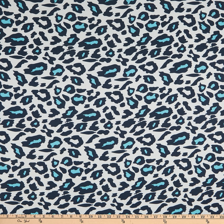 Mimi G Rayon Challis Animal Print Blue, blue cheetah print HD phone wallpaper