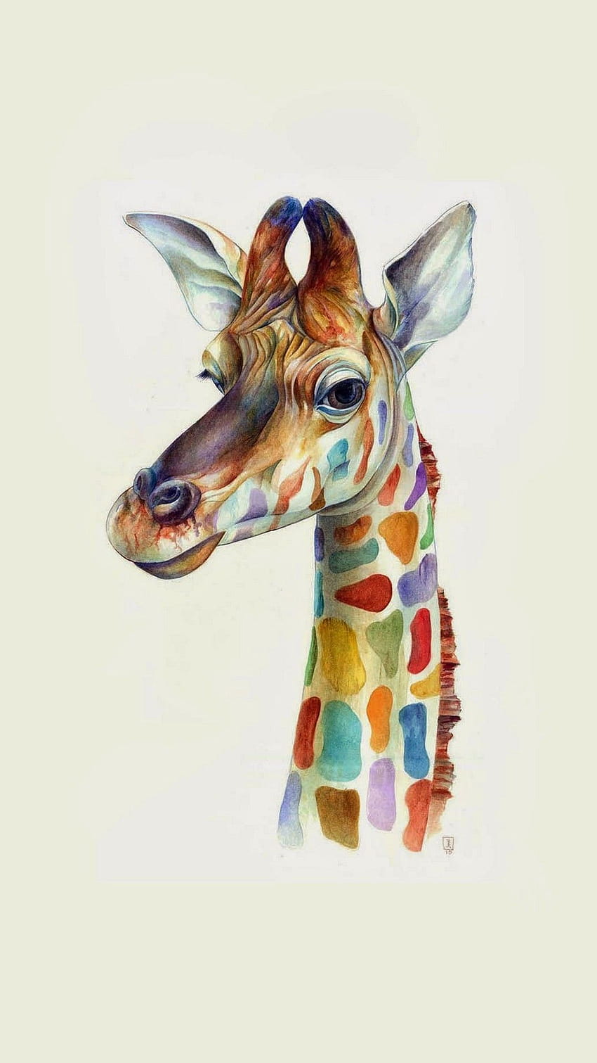 Cute Giraffe Head HD phone wallpaper