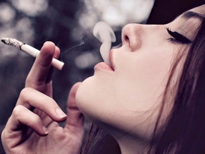 スモークガール、タバコを吸っている女の子 高画質の壁紙