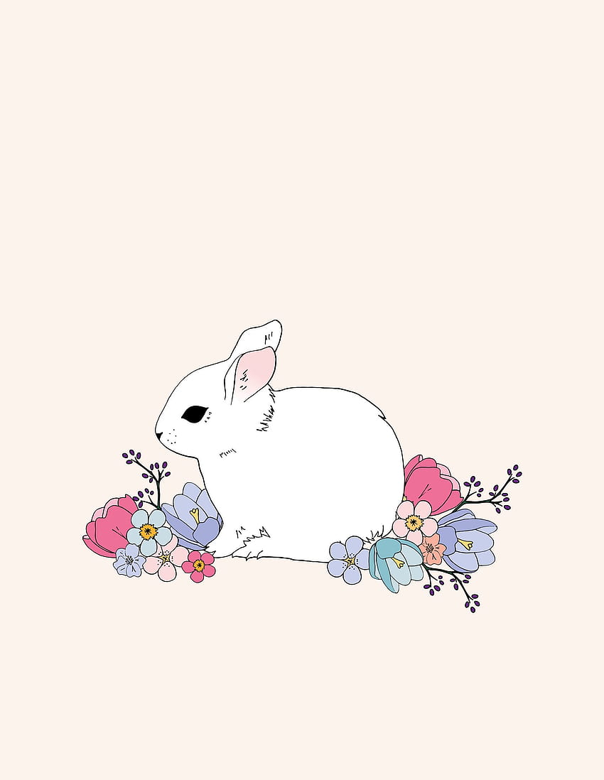 Cute Bunny Cartoon Iphone, easter kawaii HD phone wallpaper