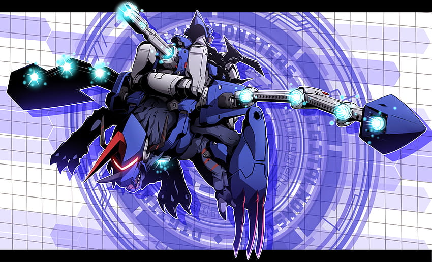 Rüstung Digimon Gun Mecha Metalgreymon, Digimon Xros Wars HD-Hintergrundbild