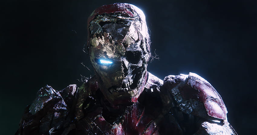 Zombie Iron Man In Spiderman Far From Home, 슈퍼히어로, zumbis 애니메이션 HD 월페이퍼