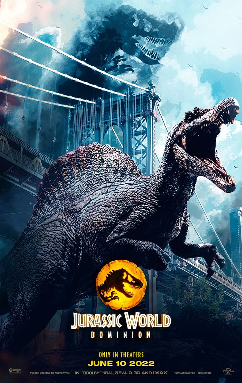 Jurassic World DOMINION Poster, giurassico dominio mondiale 2022 Sfondo del telefono HD