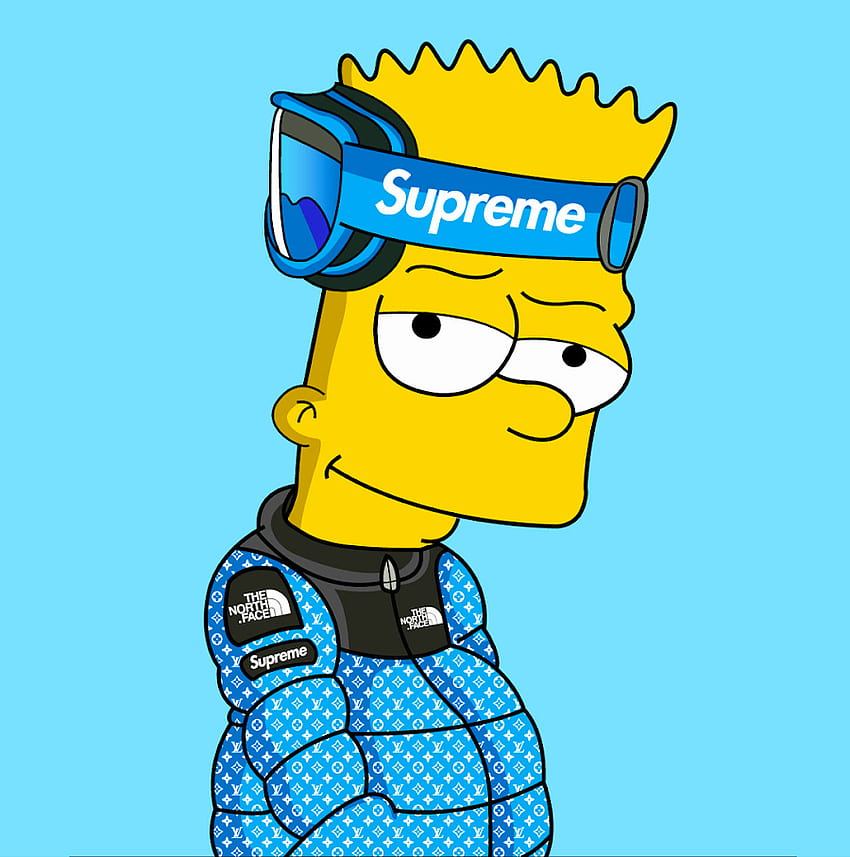 Supreme bart, simpson, HD phone wallpaper