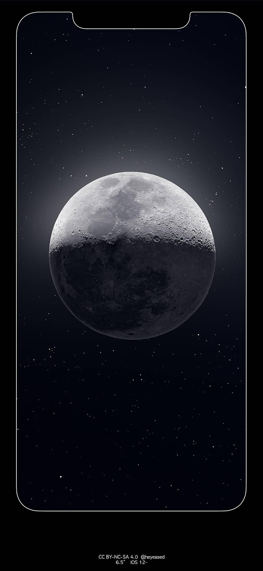 Xs Max Moon Border in 2019, iphone xs moon HD phone wallpaper