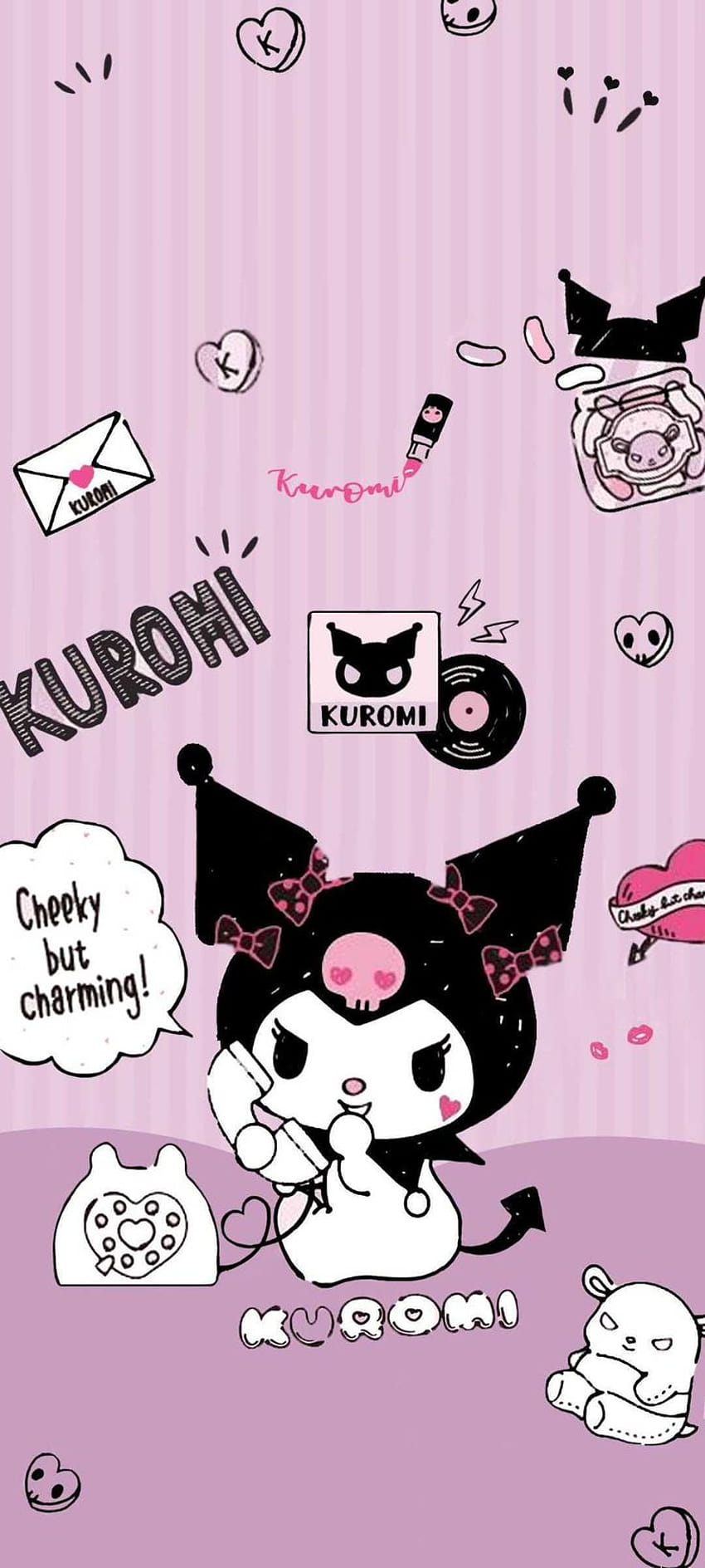 Kuromi Descubre más anime, dibujos animados, Hello Kitty, Kuromi, Onegai My Melody wallpa… en 2022, sanrio kuromi fondo de pantalla del teléfono