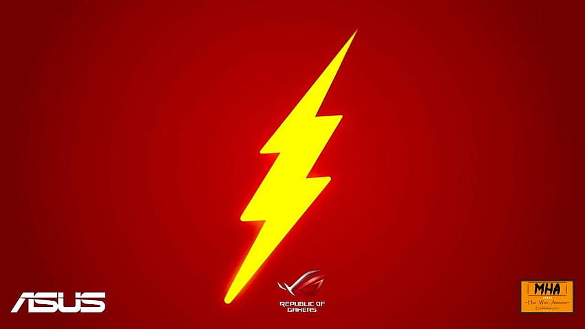 Engine The Flash CW with Theme Song and Asus ROG logo Mk1 高画質の壁紙
