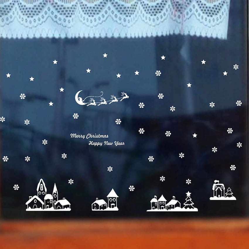 Umpan Balik Detail Pertanyaan tentang Jendela Toko Stiker Dinding Natal, stiker natal wallpaper ponsel HD