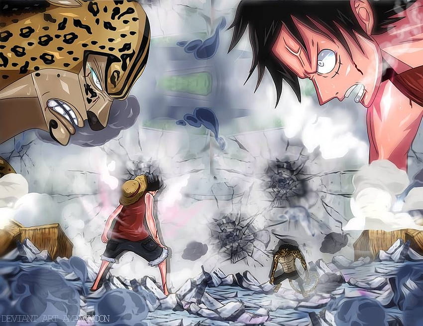 One Piece Luffy vs Rob Lucci Manga Enies Lobby Col by อามาโนะมูน วอลล์เปเปอร์ HD