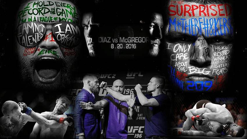 UFC 202 – Conor Mcgregor x Nate Diaz, lutadores do UFC papel de parede HD