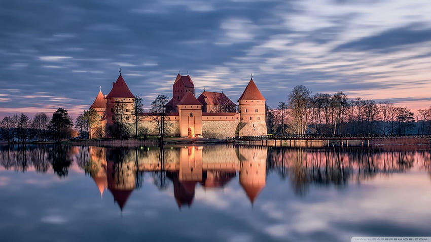 Inselburg Trakai, Litauen : Hoch HD-Hintergrundbild