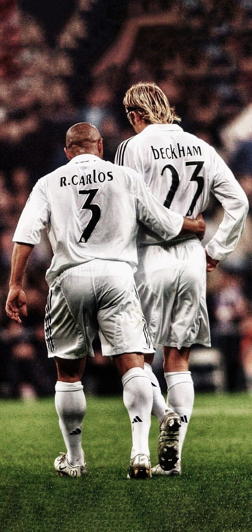 Roberto Carlos & David Beckham Real Madrid fondo de pantalla del teléfono