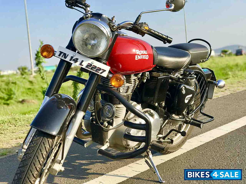 royal enfield classic 350 red color graphy HD wallpaper